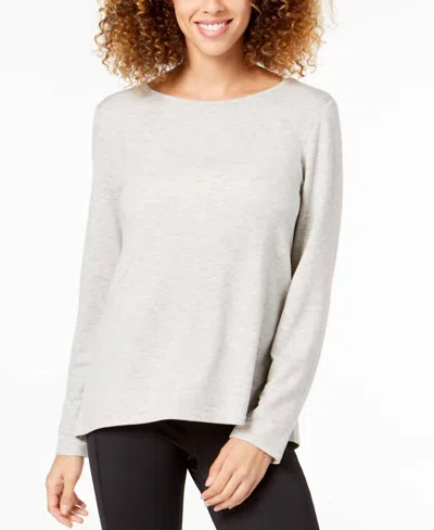 Ideology Cutout Back Long Sleeve T-shirt In Bright White