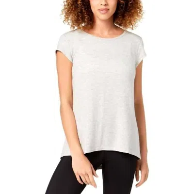 Ideology Cutout Back Short Sleeve Knit Top In Bright White