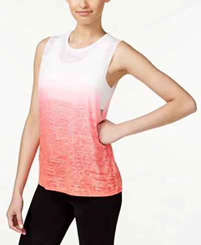 Ideology Dip Dyed Burnout Tank Top In Crossfit Coral In Multi