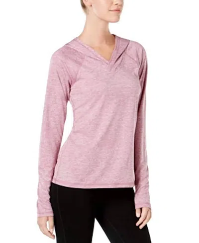 Ideology Essential Heathered Hooded Top In Desert Rose In Multi