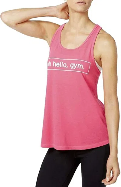 Ideology Graphic Empowerment Racerback Tank Top In Molten Pink