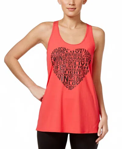 Ideology Graphic Tank Top In Hot Chili In Red