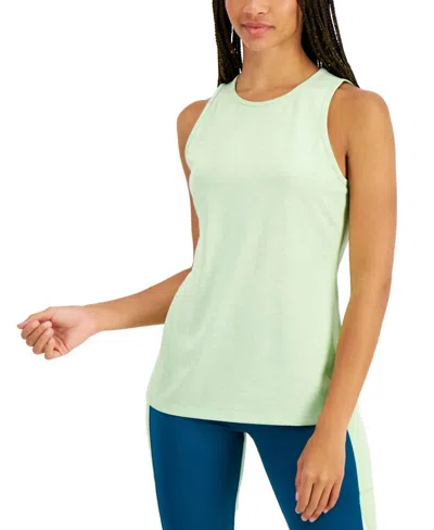 Ideology Heathered Keyhole-back Tank Top In Pistachio Green