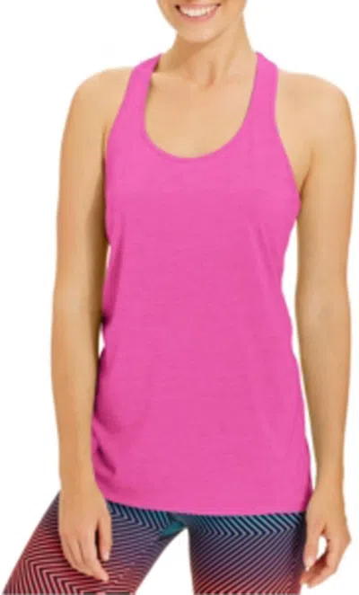 Ideology Heathered Racerback Tank Top In Blazing Purple In Pink