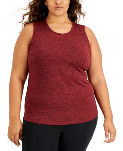 Ideology Keyhole-back Tank Top - Plus In Sweet Wine In Red