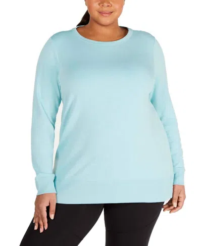 Ideology Lattice Back Top - Plus In Aqua Haze In Blue