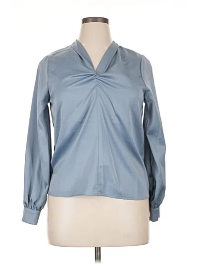 Pre-owned Ideology Long Sleeve Blouse In Blue