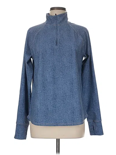 Pre-owned Ideology Long Sleeve Top Blue Turtleneck Tops