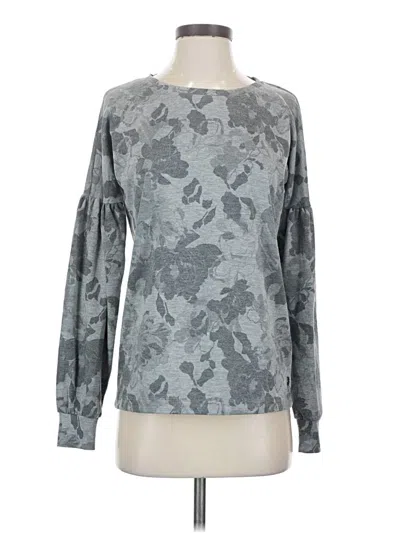 Pre-owned Ideology Long Sleeve Top Gray Boatneck Tops