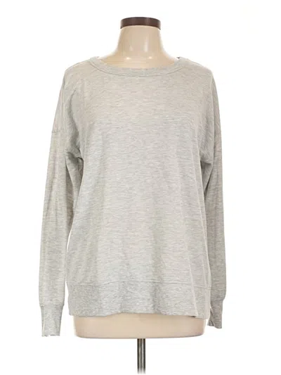 Pre-owned Ideology Long Sleeve Top Gray Crew Neck Tops