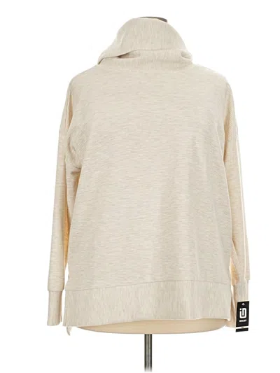 Pre-owned Ideology Long Sleeve Top Tan Turtleneck Tops In Brown