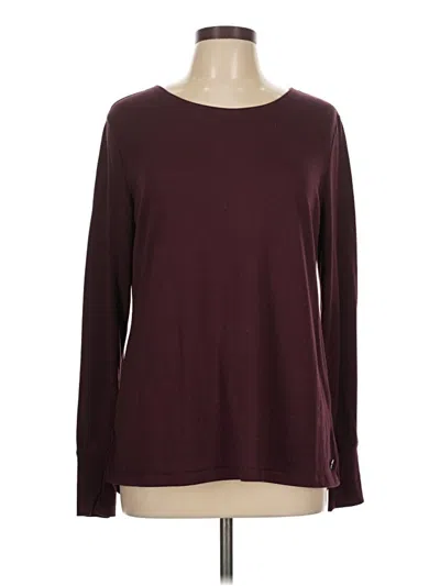 Pre-owned Ideology Long Sleeve T-shirt In Burgundy