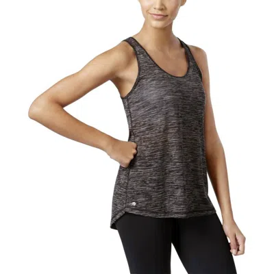 Ideology Mesh Back Tank Top In Noir Space Dye In Gray