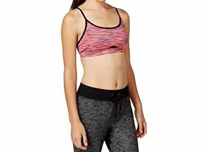 Ideology Mesh Inset Sports Bra In Fall Multi Space Dyed In Pink