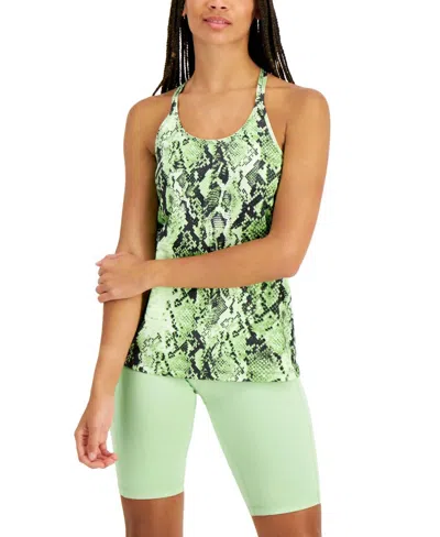 Ideology Sandra Strappy Tank Top In Snake Clover In Multi