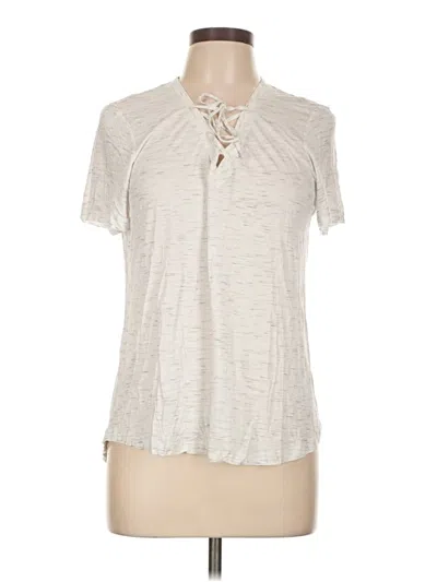 Pre-owned Ideology Short Sleeve Henley Shirt In White