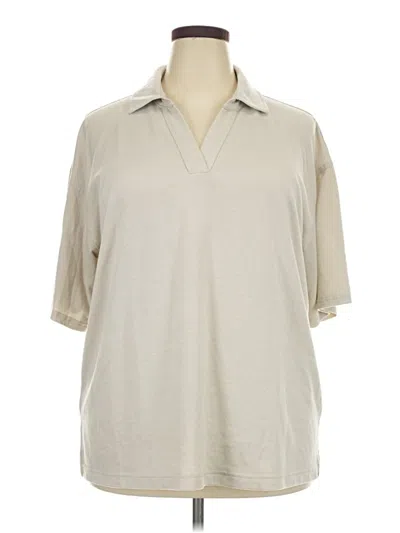 Pre-owned Ideology Short Sleeve Polo Shirt In Tan