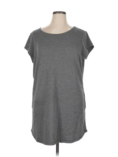 Pre-owned Ideology Short Sleeve Top Gray Scoop Neck Tops