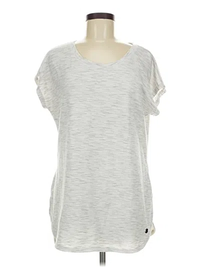 Pre-owned Ideology Short Sleeve Top Silver Scoop Neck Tops