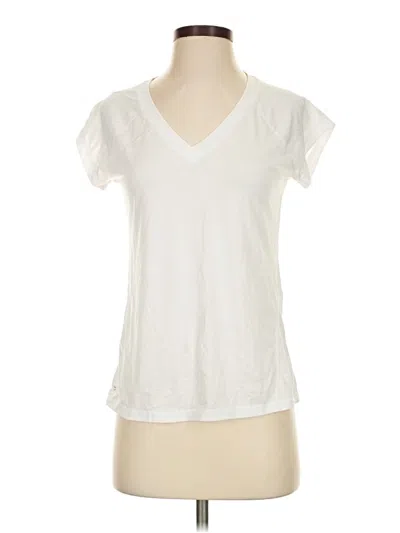 Pre-owned Ideology Short Sleeve Top White V-neck Tops