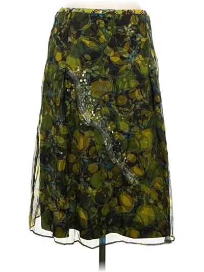 Pre-owned Ideology Silk Skirt In Green