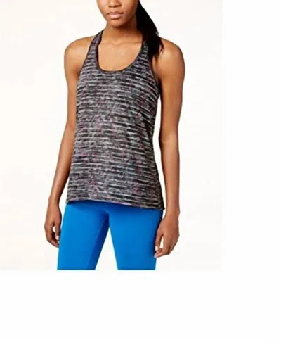 Ideology Space Dyed T Back Tank Top In Energize Stripe In Gray