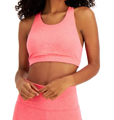 Ideology Sweat Set Low Impact Sports Bra In Flamenco Pink
