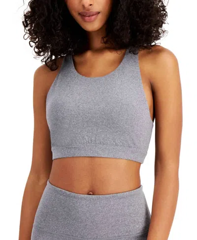 Ideology Sweat Set Low Impact Sports Bra In Gray