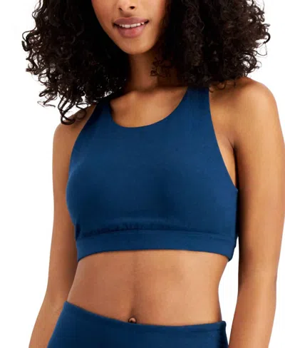 Ideology Sweat Set Low Impact Sports Bra In Moonlit Ocean In Multi