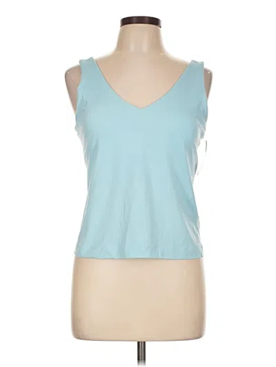 Pre-owned Ideology Tank Top Blue Plunge Neckline Tops