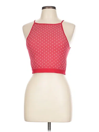 Pre-owned Ideology Tank Top Red Halter Neckline Tops