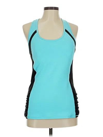 Pre-owned Ideology Tank Top Teal Halter Neckline Tops In Blue