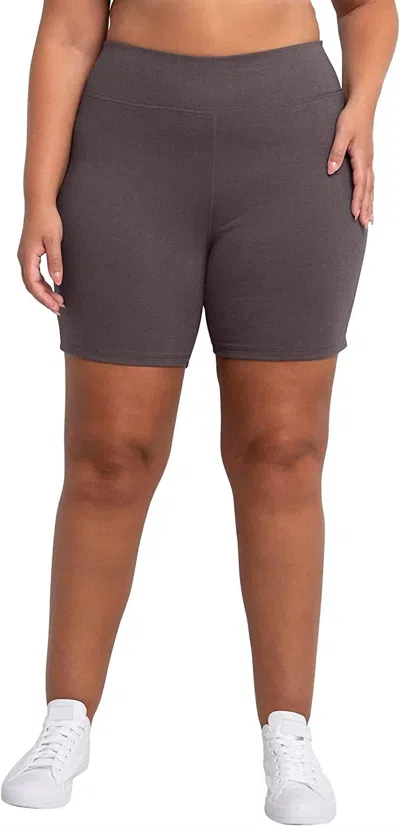 Ideology Women's Activewear Sweat Set Biker Shorts In Black Charcoal In Purple