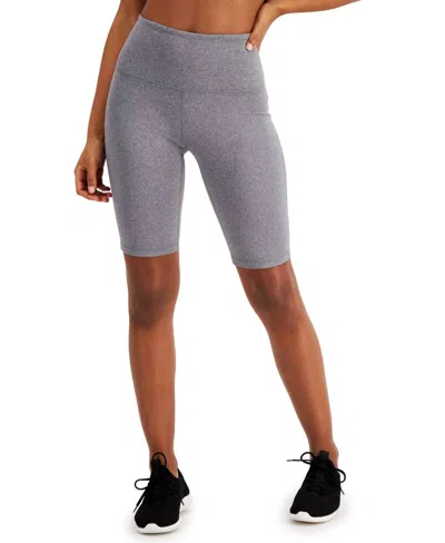 Ideology Women's Activewear Sweat Set Biker Shorts In Gray