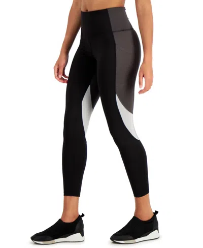 Ideology Women's Colorblock 7/8 Leggings In Noir In Black