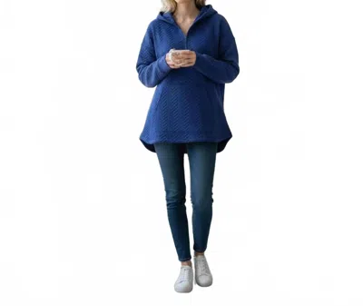 Ideology Women's Hooded Quitted Sweatshirt In Blue
