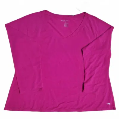 Ideology Women's Long-sleeve V-neck Top In Pink In Purple