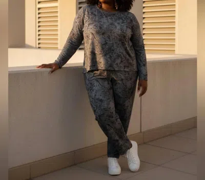 Ideology Women's Patterned Lounge Set In Gray
