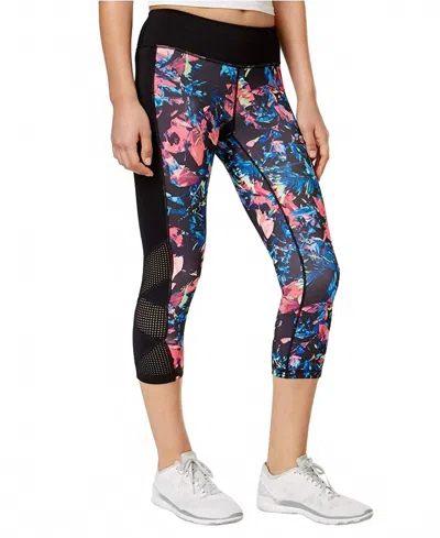 Ideology Women's Print Cropped Leggings In Tropical Floral In Black