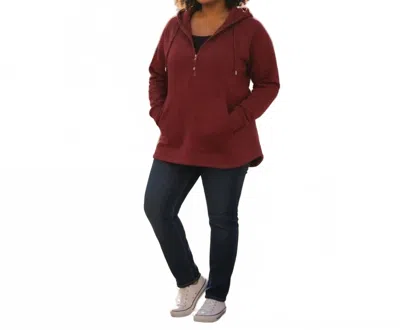 Ideology Women's Quilted Hoodie In Maroon In Burgundy