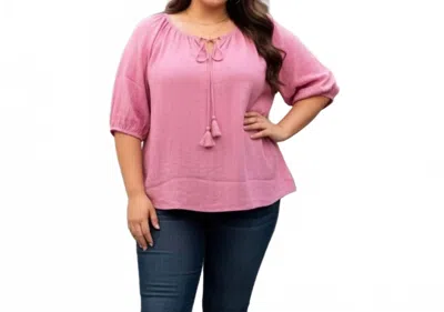Ideology Women's Relaxed Peasant Blouse In Pink