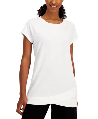Ideology Womens Activewear Short-sleeve T-shirt In Bright White