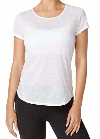 Ideology Womens Heathered Marled T-shirt In Bright White