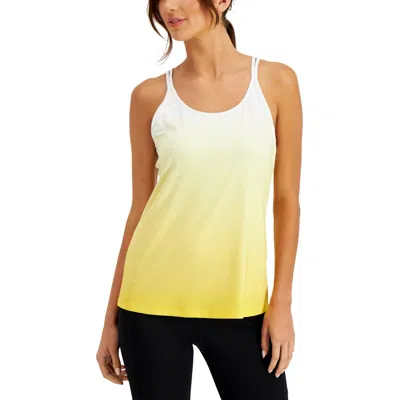 Ideology Womens Polyester Tank Top In Yellow