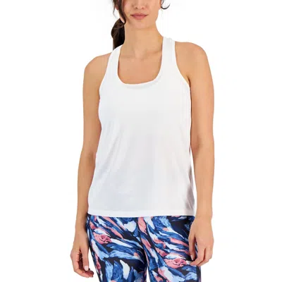 Ideology Womens Racerback Fitness Tank Top In White