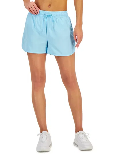 Ideology Womens Solid Polyester Flat Front In Blue