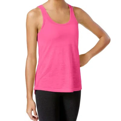 Ideology Womens Space Dyed Mesh Back Tank Top In Molten Pink