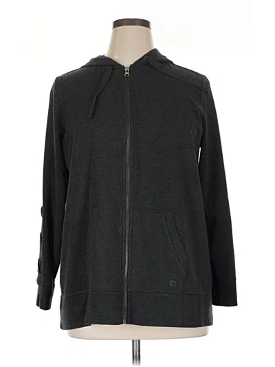 Pre-owned Ideology Zip Up Hoodie In Gray