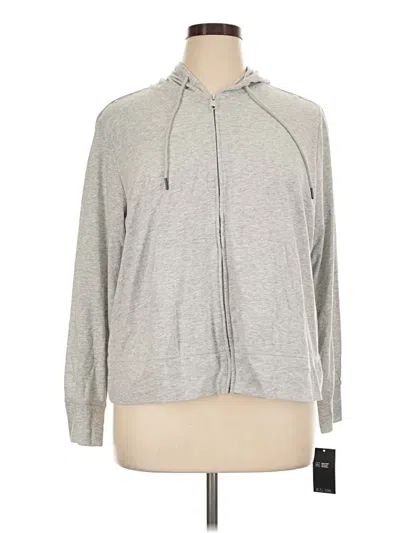 Ideology Zip Up Hoodie In Gray