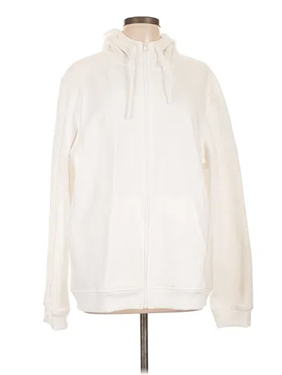 Pre-owned Ideology Zip Up Hoodie In White